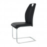 Szék, textilbőr fekete/fehér varrat, NESTA