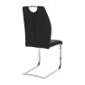 Szék, textilbőr fekete/fehér varrat, NESTA