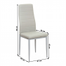Szék, világosszürke műbőr/szürke fém, COLETA NOVA Szék, világosszürke műbőr/szürke fém, COLETA NOVA