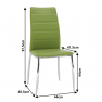 Szék, zöld textilbőr/króm, DELA Szék, zöld textilbőr/króm, DELA