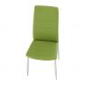 Szék, zöld textilbőr/króm, DELA Szék, zöld textilbőr/króm, DELA