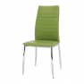Szék, zöld textilbőr/króm, DELA Szék, zöld textilbőr/króm, DELA