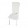 Szék,/fehér öko bőr/ króm, FINA