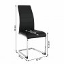 Étkező szék, fekete/króm, VATENA Étkező szék, fekete/króm, VATENA