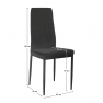 Étkező szék, sotétszürke/fekete, ENRA