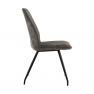 Étkező szék, szürke barna anyag csiszolt bőr hatással, HERDA