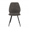 Étkező szék, szürke barna anyag csiszolt bőr hatással, HERDA