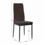 Étkező szék, sötétbarna/fekete, ENRA Étkező szék, sötétbarna/fekete, ENRA