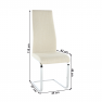 Étkezőszék, anyag bézs/króm, AMINA
