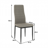 Étkezőszék, barna szövet/fekete fém, COLETA NOVA