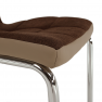 Étkezőszék, barna szövet/textilbőr bézs/króm, SALOMA NEW Étkezőszék, barna szövet/textilbőr bézs/króm, SALOMA NEW