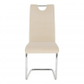 Étkezőszék, bézs Dulux Velvet szövet/világos varrás, ABIRA NEW Étkezőszék, bézs Dulux Velvet szövet/világos varrás, ABIRA NEW