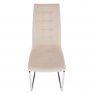 Étkezőszék, bézs Dulux Velvet szövet/króm, SALOMA NEW Étkezőszék, bézs Dulux Velvet szövet/króm, SALOMA NEW