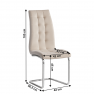 Étkezőszék, bézs Dulux Velvet szövet/króm, SALOMA NEW Étkezőszék, bézs Dulux Velvet szövet/króm, SALOMA NEW