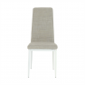 Étkezőszék, bézs szövet/fehér fém, COLETA NOVA