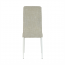 Étkezőszék, bézs szövet/fehér fém, COLETA NOVA