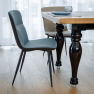 Étkezőszék, ekobőr, kék/barna, KLARISA Étkezőszék, ekobőr, kék/barna, KLARISA