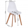 Étkezőszék, fehér/bükk, AYNA