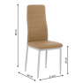 Étkezőszék, karamell textilbőr/szürke váz, COLETA NOVA Étkezőszék, karamell textilbőr/szürke váz, COLETA NOVA