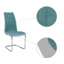 Étkezőszék, mentol/szürke/króm, SALOMA NEW