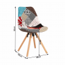 Étkezőszék, patchwork színes, GLORIA