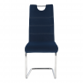 Étkezőszék, kék Velvet szövet/világos varrás, ABIRA NEW Étkezőszék, kék Velvet szövet/világos varrás, ABIRA NEW