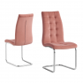 Étkezőszék, rózsaszín Velvet szövet/króm, SALOMA NEW