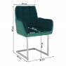 Étkezőszék, smaragd Velvet anyag/anyag, CHIMENA Étkezőszék, smaragd Velvet anyag/anyag, CHIMENA