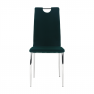 Étkezőszék, smaragd Velvet szövet/króm, OLIVA NEW