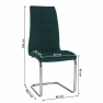 Étkezőszék, smaragd Velvet szövet/króm, SALOMA NEW