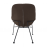 Étkezőszék, szövet csiszolt bőr hatással, barna, KALIFA Étkezőszék, szövet csiszolt bőr hatással, barna, KALIFA