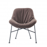 Étkezőszék, szövet csiszolt bőr hatással, barna, KALIFA Étkezőszék, szövet csiszolt bőr hatással, barna, KALIFA
