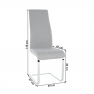 Étkezőszék, szövet világosszürke/króm, AMINA Étkezőszék, szövet világosszürke/króm, AMINA