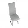 Étkezőszék, szövet világosszürke/króm, AMINA Étkezőszék, szövet világosszürke/króm, AMINA