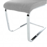 Étkezőszék, szövet világosszürke/króm, AMINA Étkezőszék, szövet világosszürke/króm, AMINA