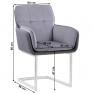 Étkezőszék, szürke Velvet anyag/anyag, CHIMENA Étkezőszék, szürke Velvet anyag/anyag, CHIMENA