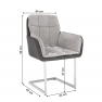 Étkezőszék, szürke Velvet anyag/anyag, CHIMENA Étkezőszék, szürke Velvet anyag/anyag, CHIMENA