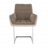 Étkezőszék, szürkésbarna Taupe Velvet anyag/anyag, CHIMENA Étkezőszék, szürkésbarna Taupe Velvet anyag/anyag, CHIMENA