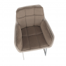 Étkezőszék, szürkésbarna Taupe Velvet anyag/anyag, CHIMENA Étkezőszék, szürkésbarna Taupe Velvet anyag/anyag, CHIMENA
