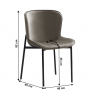 Étkezőszék, szürkésbarna Taupe Velvet szövet, ADENA