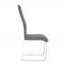 Étkezőszék, szövet sötétszürke/króm, AMINA