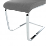 Étkezőszék, szövet sötétszürke/króm, AMINA