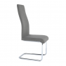 Étkezőszék, szövet sötétszürke/króm, AMINA