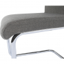 Étkezőszék, szövet sötétszürke/króm, AMINA