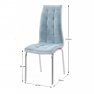 Étkezőszék, szürke/mentol/króm, GERDA NEW Étkezőszék, szürke/mentol/króm, GERDA NEW