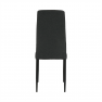 Étkezőszék, sötétszürke szövet/fekete fém, COLETA NOVA