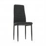 Étkezőszék, sötétszürke szövet/fekete fém, COLETA NOVA