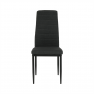 Étkezőszék, sötétszürke szövet/fekete fém, COLETA NOVA