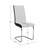 Étkezőszék, textilbőr fehér, fekete/króm, NEANA