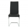 Étkezőszék, textilbőr fekete, fehér/króm, NEANA